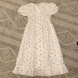 Fin & Vince floral print pleated dress